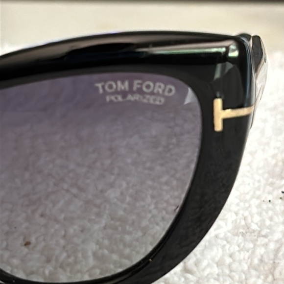 TOM FORD BLACK ANYA CAT EYE SUNGLASSES TF762 POLARIZED - Picture 4 of 8